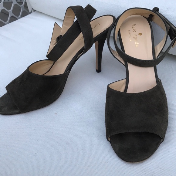 Kate Spade Suede Open Toe Ankle Wrap heels - Picture 8 of 8